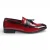 Herenschoenen met rode kwastjes, hoogglans lakleer, formele look