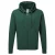 Russell Heren Authentieke Sweatshirt met volledige ritssluiting / Hoodie (Fles groen)
