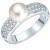 Valero Pearls Ring  zilver / parelwit