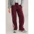 WE Fashion loose gestreepte casual broek donkerrood