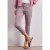 Street One Dames 7/8 Slim Legs broek in satijnlook in Roze
