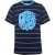 Pretty Green Heren-T-shirt met strepen en logo (Blauw)
