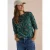 Shirt met boothals en geribbelde details