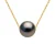 Gekweekte Pearl Necklace Tahiti Ronde 89mm Geel Gouden Ketting