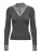 Only Onltilde L/s High Neck Lace Top Jrs Noos T-shirt Korte Mouw Dark Grey Melange