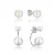 Set van 2 paar damesoorbellen Isabella Ford Agata Pearl