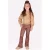 B.Nosy gebloemde flared broek – bruin/roze