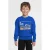 Me & My Monkey sweater met printopdruk blauw