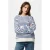 PIECES sweater PCGRETA wit/blauw