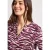 Street One Dames Blouse met korte mouwen, gespleten hals en print in Roze
