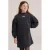 WE Fashion midi sweatjurk met panterprint – zwart/grijs