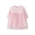 NAME IT BABY gebloemde korte jurk gebreid roze