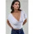 Gerimpelde V-hals T-shirt