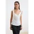 TRENDYOLMİLLA Dames Wit Effen Mouwloos Regular fit Blouses