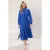 Dames blauwe rechte lange casual/dagelijkse relaxte hijabjurk