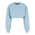 Sweatshirt crop geborduurd met bloemen grote maten vrouw Urban Classics