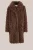 WE Fashion – Dames jas van imitatiebont – Regular fit – Bruin –