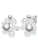 Lulu & Jane Oorbellen  zilver / wit