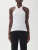 Geribbelde Mouwloze V-hals Top