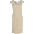 Temperley London midi-jurk met bloemenkant in nude polyester