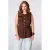 MS Mode gilet met ceintuur, Plus Size – bruin