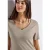 Street One Dames Shirt met hartvormige halslijn in Beige