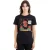 Star Wars Dames-T-shirt met overslag, Admiral Ackbar-print, van ringspun-katoen (Zwart)