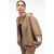 Oversized sweater met capuchon en halve rits