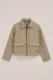 WE Fashion – Meisjes jack met wollook – Regular fit – Beige –
