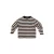 Z8 mini gestreepte longsleeve – donkerbruin/wit