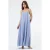 Lange Mouw U-Hals Midi Jurk