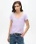 Superdry Vrouwen Studios T-shirt met Laag Uitgesneden Ronde Hals Paars