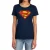 Superman Dames/dames Klassiek Uitgerust T-shirt met logo (Marine)