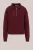 WE Fashion – Dames trui met quarter-zip – Regular fit – Donkerrood –