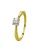 Lucardi Ring ‘Klassisch’  goud / transparant