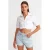 Dames Korte Poplin Blouse
