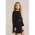 WE Fashion korte jurk met glitter zwart