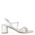 Graceland leren sandalettes met strass zilver