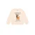 Daily7 rechtvallende sweater met print – crème
