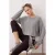 TRENDYOLMİLLA Dames Grijs Effen Lang Regular fit Sweatshirts