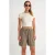 Hoge Taille Katoenen Mini Shorts met Touwtrekkoord