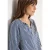Cecil Dames 3/4 mouw blouse met gestreept patroon in Blauw