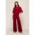 Mart Visser wide leg high waist pantalon donkerrood