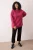 Trendyol Curve Dames Roze Effen Lang Oversized Grote maten Sweatshirts