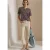 Cecil Dames Shirt met gespleten hals en print in Bruin