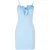 TRENDYOLMİLLA Dames Blauw Effen Kort / Mini Mouwloos Bodycon Jurken