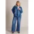 Yest Curve denim trenchcoat Plus Size – middelblauw