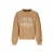 Retour Jeans oversized sweater met tekst – lichtbruin