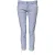 Acht Lichtblauwe Katoenen Slim Fit Lage Taille Spijkerbroek