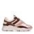 Manfield chunky leren sneakers roze